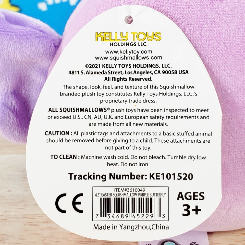 Squishmallow Brenda the Butterfly 4.5" UltraSoft Easter Holiday Plush Toy NWT - Picture 12 of 12